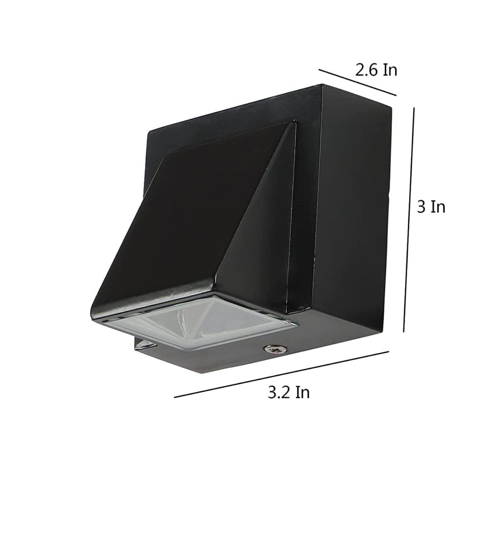 Varnet Up Down K Shape LED Wall Light :: Warm White Color :: for Outdoor and Indoor :: Black Powder Coated IP65 Metal Body (Up or Down) - Image 8